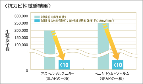 抗カビ性のデータ